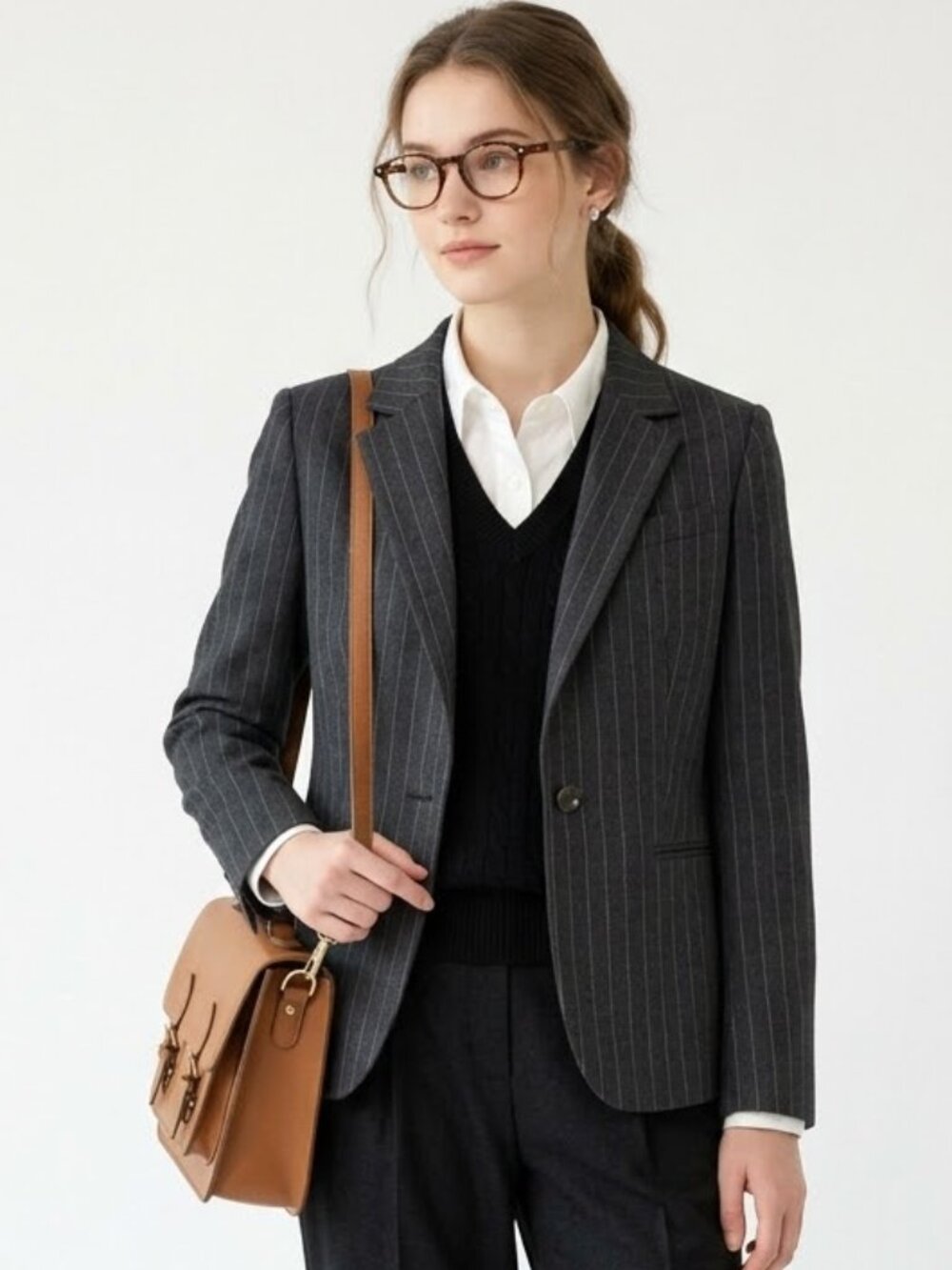 Brooks Brothers Blazer Gray Pinstripe Academia Preppy Wool 6